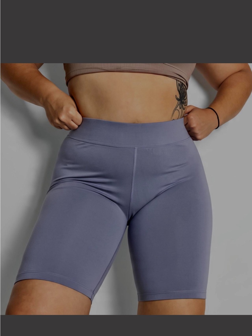 Nike High-Waist Purple Activewear Bike Shorts